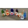 SET 6 PESCI IN VETRO COLORATO BOMBONIERA BATTESIMO COMUNIONE IDEA REGALO 