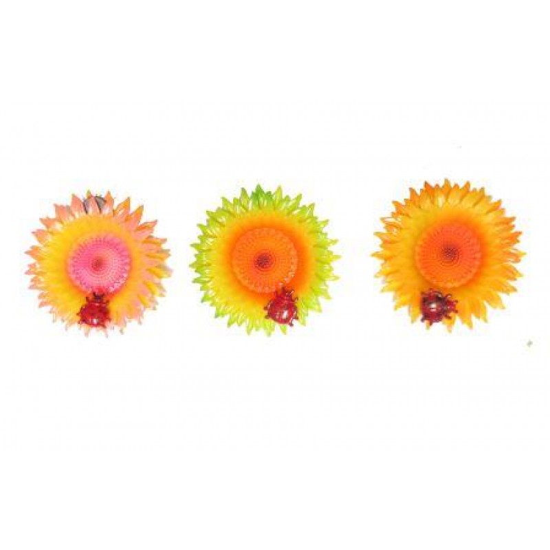 CALAMITA MAGNETE IN RESINA GIRASOLE COCCINELLA;FRIDGE MAGNET 10cm