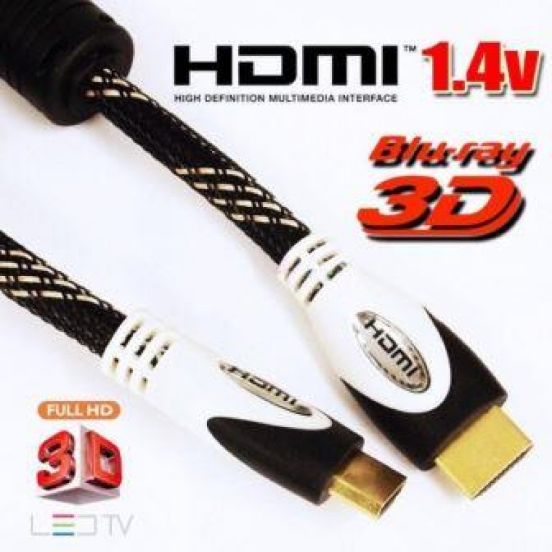 Cavo HDMI 3D Ethernet VERSIONE 1.4 19 1 PIN Da 10mt; Sped.Corr.Espresso