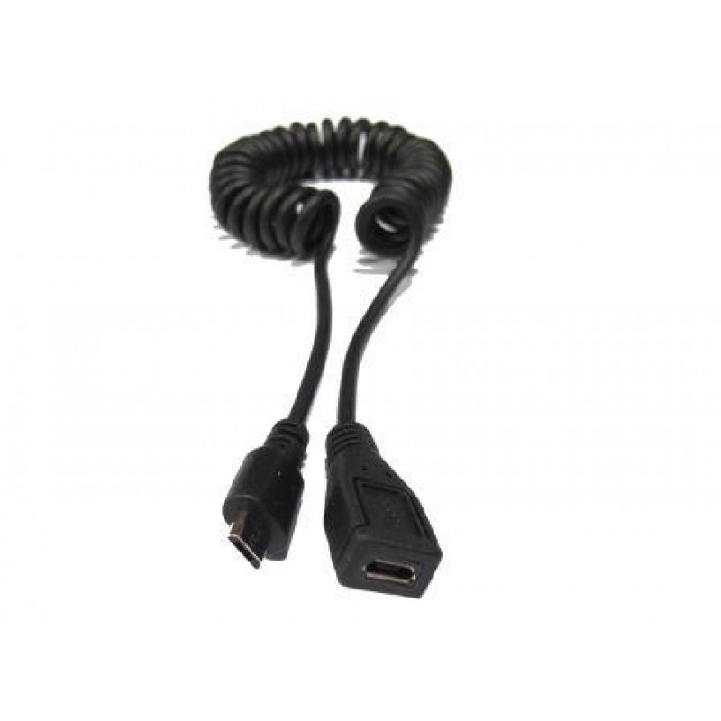 CAVO ADATTATORE MICRO USB 2.0 M/F SPIRALE