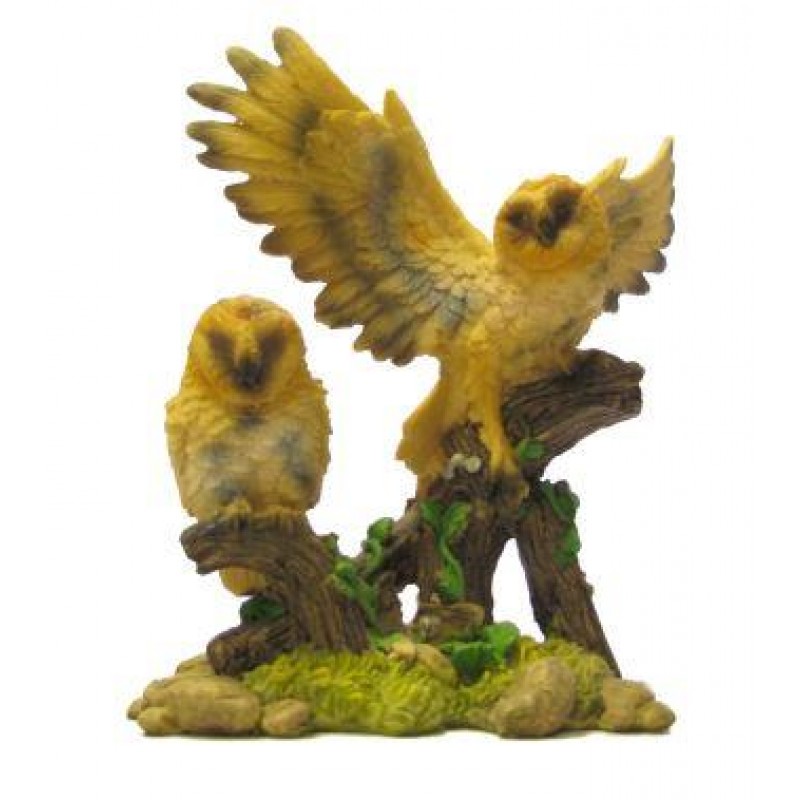 <p>IDEA REGALO COLLEZZIONE COPPIA CIVETTE SU TRONCO PORTAFORTUNA IN RESINA CIVETTA</p> <p>ALTEZZA: 20cm</p>