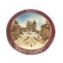 Calamita Magnete Resina"ROMA TONDO R.PIAZZA DI SPAGNA"Fridge Magnet Souvenir 