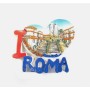 Calamita da Frigo Magnete Resina "LOVEROMA P.ZA SPAGNA" Fridge Magnet Souvenir 