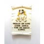 Calamita Magnete Frigo Pergamena Cane Amico Proverbi;Fridge Magnets Dog Series Italy