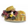 Calamita Magnete Resina"ROMA COLOSSEO CON  BIGA" Fridge Magnet Souvenir
