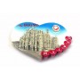 Calamita Magnete Souvenir Cuore Milano Duomo . Souvenir fridge magnets Italy
