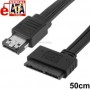 CAVO ESATA + USB(POWER eSATA) - 7+9 (MICRO SATA 16PIN) PER SSD O HDD DA 1,8"  50cm