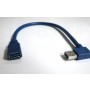 MINI PROLUNGA ANGOLARE USB 3.0 AM / AF 90 GRADI da 30 cm UP