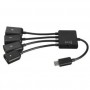 Cavo MICRO USB OTG/CHARGE HUB PIOVRA DESIGN.4 In 1 Micro USB Power Charging Host OTG Hub Adapter Cable