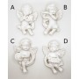 Calamita da Frigo Magnete Resina"SWEET ANGELS"ANGELI BIANCHI 3 ;Fridge Magnet Souvenir 
