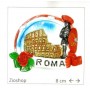 12 x Calamita Frigo Magnete Souvenir "ROMA- COLOSSEO GLADIATORE CON ROSA" Fridge Magnet  SOUVENIR Italy