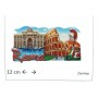 12 x Calamita Frigo Magnete Calamita "ROMA- PRINT FONTANA TREVI COLOSSEO ELMO" Fridge Magnet  From Italy
