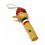 24 Pezzi di Fischietto Pinocchio in Legno Artigianale con CORDICELLA Souvenir Italia 8*3*2 cm