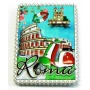 CALAMITA FRIGO MAGNETE SOUVENIR ITALIA ROMA KISS TRICOLORE COLOSSEO P.SPAGNA TRINITA' FRIDGE MAGNETS
