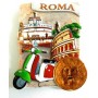 CALAMITA FRIGO MAGNETE SOUVENIR ITALIA ROMA BOCCA VERITà COLOSSEO CASTEL SANT'ANGELO FRIDGE MAGNETS