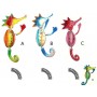 Calamita Magnete Frigo Cavalluccio Marino con molla Fridge Magnets Seahorse