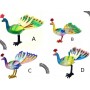 Calamita Magnete Frigo Pavone con molla;Fridge Magnets Peacock
