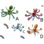 SIMPATICA CALAMITA PIOVRA PICCOLA A MOLLA VARIE COLORAZIONI. OCTOPUS MAGNETS