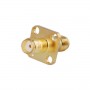 CONNETTORE ACCOPPIATORE COASSIALE SMA FEMMINA - FEMMINA A PANNELLO FLANGIA 4 FORI