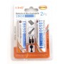 SET DI 2 BATTERIE AL LITIO RICARICABILE18650 3200mAh 3,7V FLAT HEAD