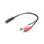 CAVO ADATTATORE DA AUDIO JACK 3.5 A RCA MASCHIO 0,2MT