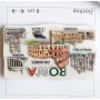 Calamita Frigo Magnete Souvenir Roma Monumenti Misti a Colore effetto Marmo Fridge Magnet Italy Rome