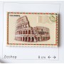Calamita Magnete Francobollo Souvenir Roma Colosseo Fridge Magnet  Stamp From Rome Italy  