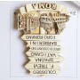 Calamita Magnete Frigo Souvenir ROMA Indicazioni Stradali Effetto Marmo FRIDGE MAGNETS FROM ITALY ROME