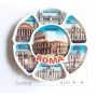 Calamita da Frigo Magnete Souvenir Roma 7 Bellezze in Resina - Piazza Venezia, San Pietro, Piazza Spagna, Fontana di Trevi, Arco di Costantino, Pantheon, Colosseo.
