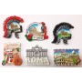 COMPOSIZIONE 6F - 6 PEZZI DI CALAMITE Magnete PER Frigo SOUVENIR DI ROMA  Souvenir From Italy Rome