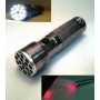 Torcia 15 Led & Puntatore Laser Rosso