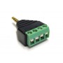 Adattatore 3.5mm 4 canali Terminal Block No Saldatura A VITE blocco