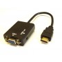 CAVO CONVERTITORE DA HDMI A VGA + AUDIO JACK OUTPUT