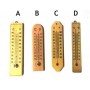 TERMOMETRO in legno da appendere parete temperatura esterna Casa Giardino serra APPENDI C  e  F