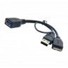 CAVO ADATTATORE Micro USB 3.0 OTG Host + ALIMENTAZIONE USB COMPATIBILE SAMSUNG LG FLEX