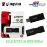 GENUINE PEN DRIVE KINGSTON DT100G3/8GB USB 3.0 Chiavetta 8 gb DATATRAVELER