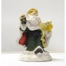 1pz Splendido Babbo Natale Statuina Resina Presepio Santa Claus H:8cm Vari Modelli