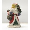 1pz Splendido Babbo Natale Statuina Resina Presepio Santa Claus H:8cm Vari Modelli