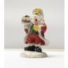 1pz Splendido Babbo Natale Statuina Resina Presepio Santa Claus H:8cm Vari Modelli
